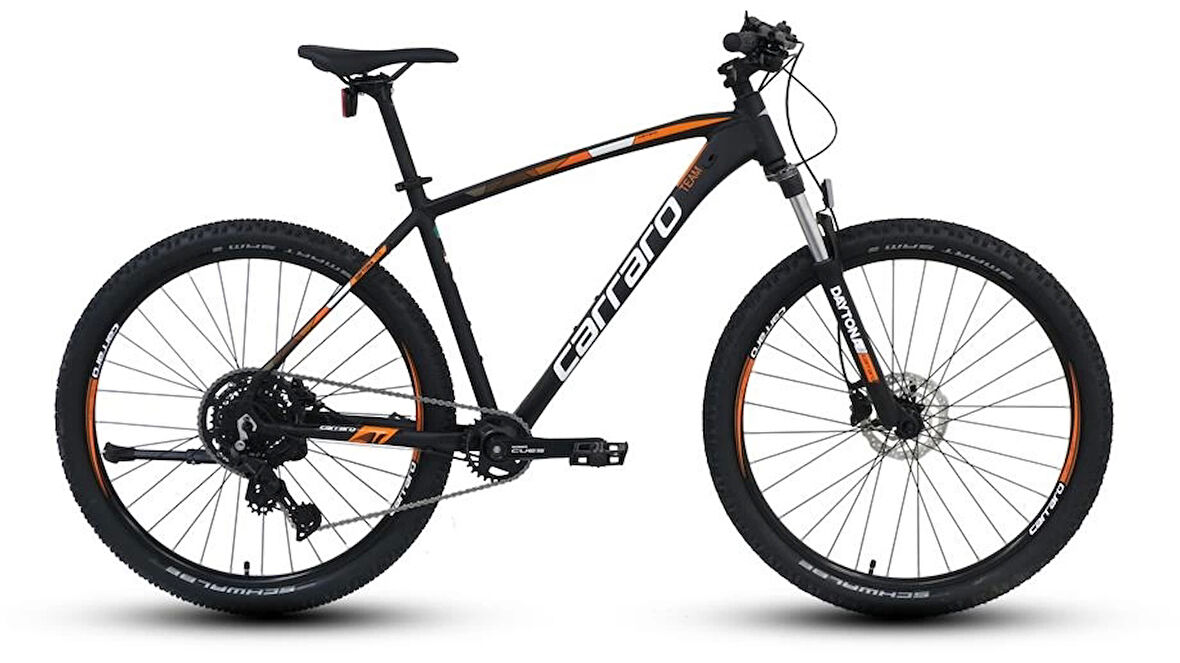 CARRARO DAYTONA 709 ERKEK DAĞ BİSİKLETİ 400H HD 27.5 JANT 9 VİTES MAT SİYAH BEYAZ TURUNCU
