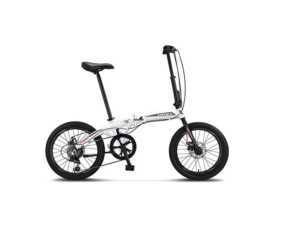 ÜMİT 2037 FOLDING-2D KATLANIR BİSİKLET 20 JANT 6 VİTES WHİTE SİLVER RED