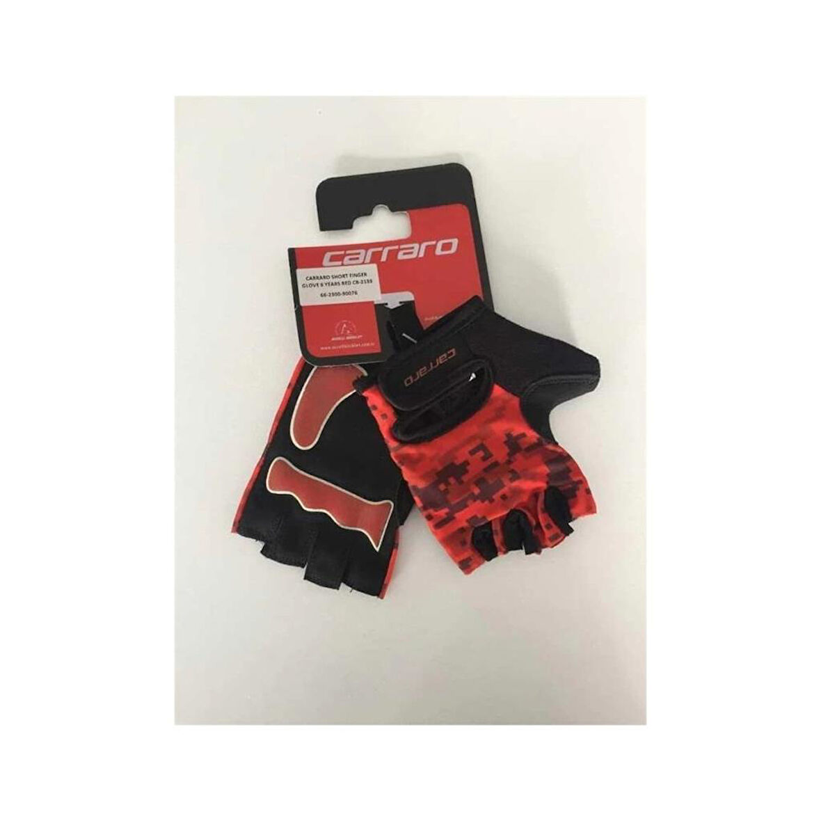 Carraro Kısa Parmak Eldiven Çocuk 5-8 Yaş Kırmızı CR-2133