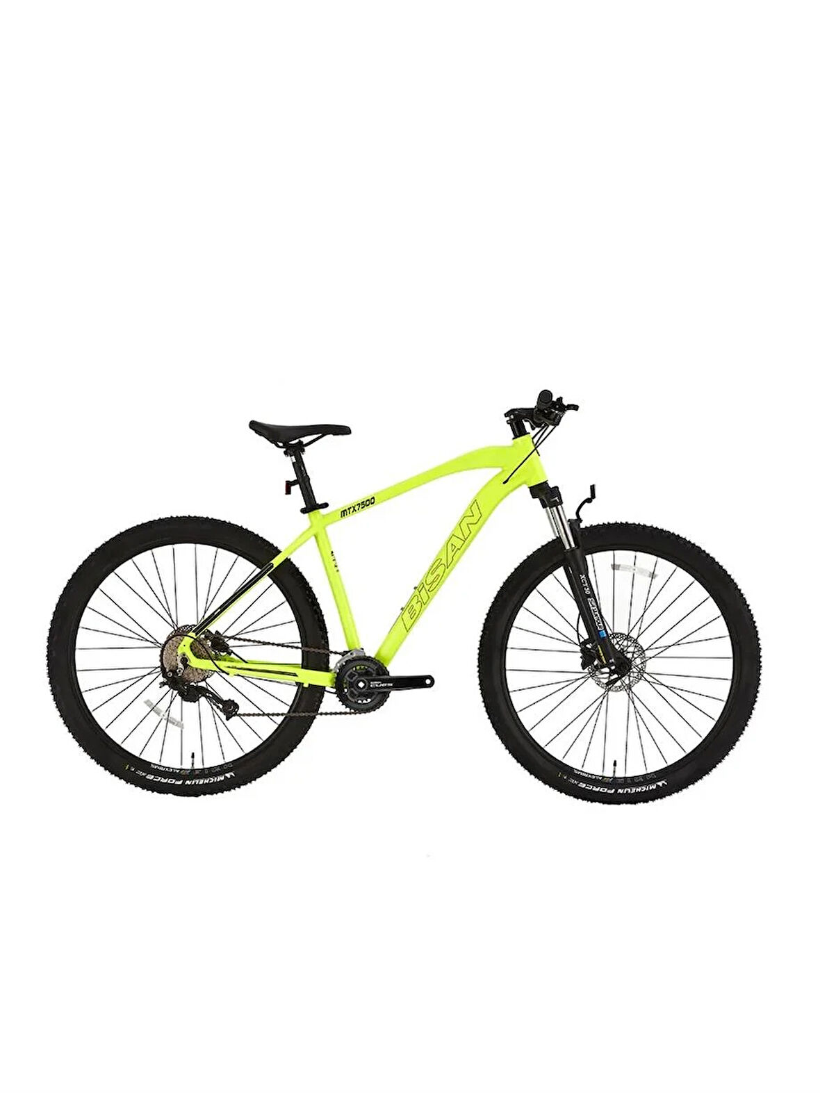 BİSAN MTX 7500 CUES ERKEK DAĞ BİSİKLETİ 48CM HD 27.5 JANT 20 VİTES NEON SARI BEYAZ SİYAH