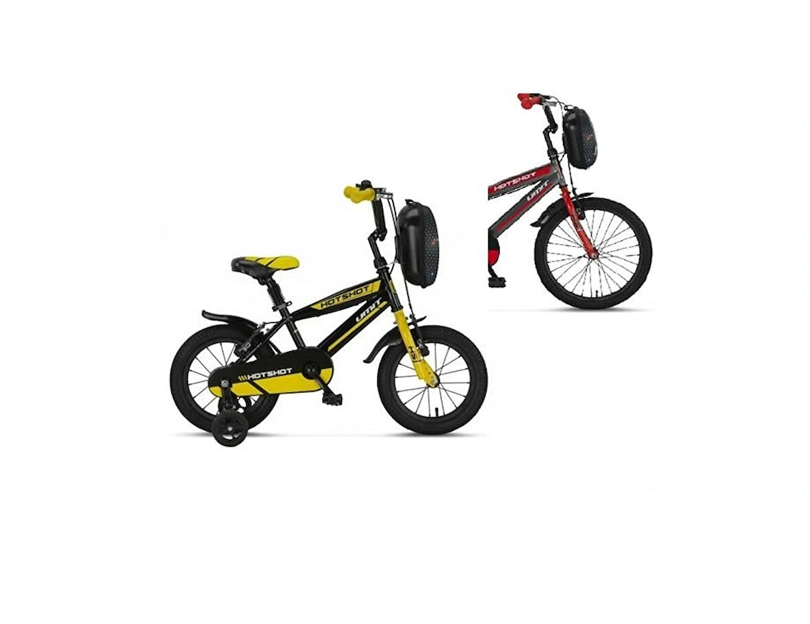 ÜMİT 1410 HOTSHOT-CANTA-V ERKEK ÇOCUK BİSİKLETİ 14 JANT ANTRASİT KIRMIZI
