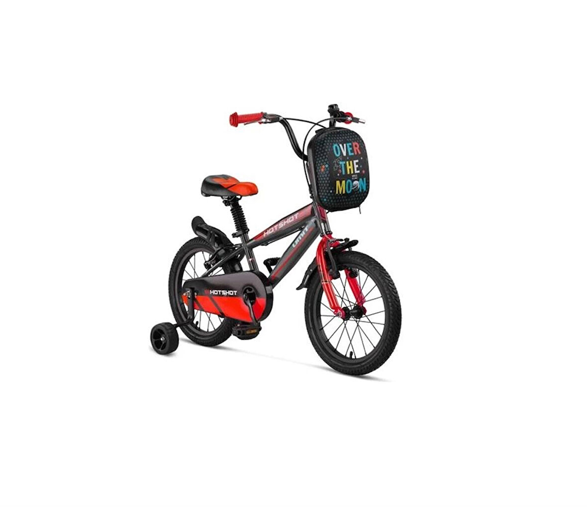 ÜMİT 1610 HOTSHOT-CANTA-V ERKEK ÇOCUK BİSİKLETİ 16 JANT ANTRASİT KIRMIZI