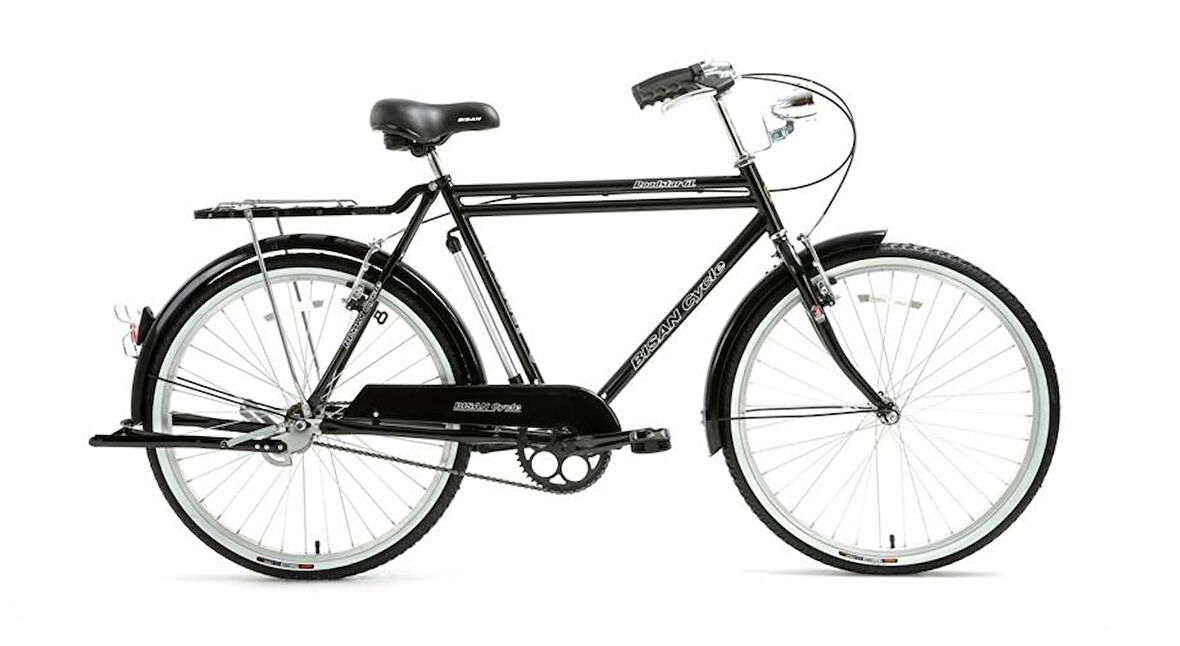 BİSAN ROADSTAR GL HİZMET BİSİKLETİ 58CM V 26 JANT NEX.3 VİTES  PARLAK SİYAH BEYAZ