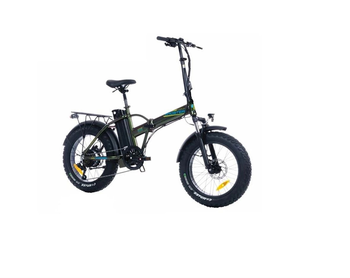 CORELLİ BROSTER VALCO FAT BIKE ELEKTRİKLİ KATLANIR BİSİKLET 42CM MD 20 JANT 7 VİTES METALİK YEŞİL