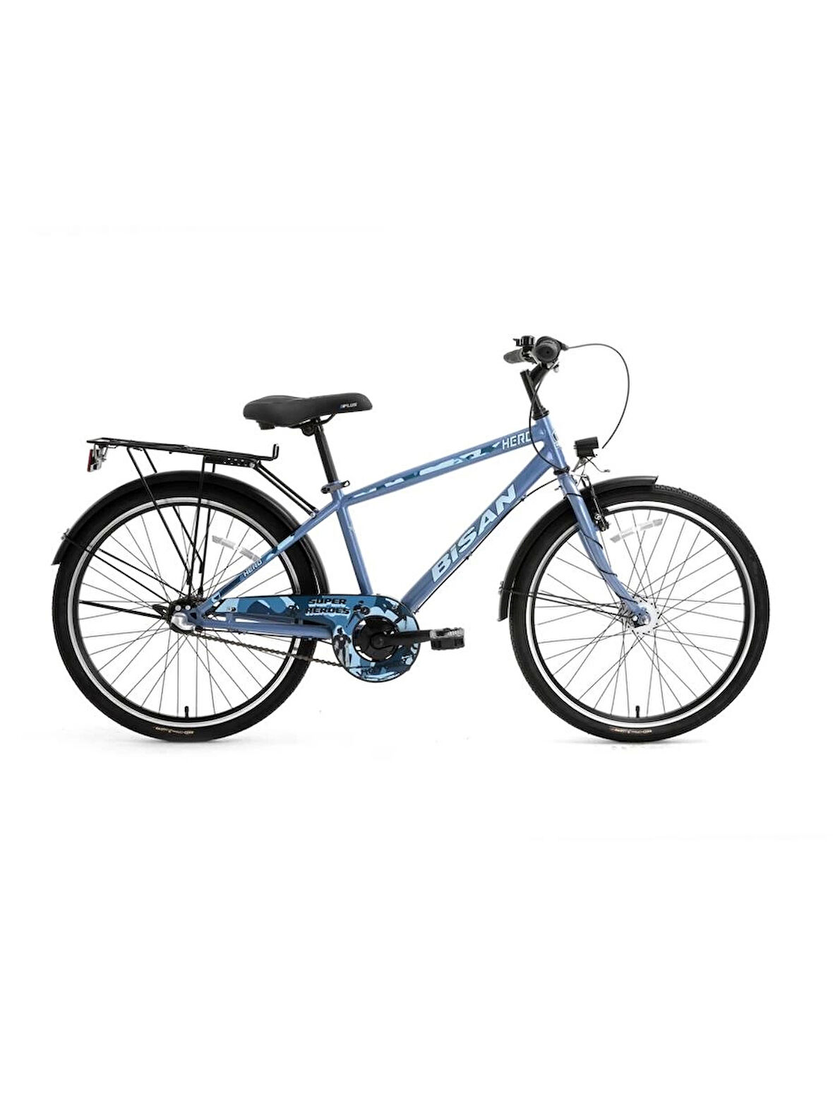 BİSAN HERO-24 ERKEK ŞEHİR BİSİKLETİ 36CM V 24 JANT 3 VİTES METALİK MAVİ MAVİ