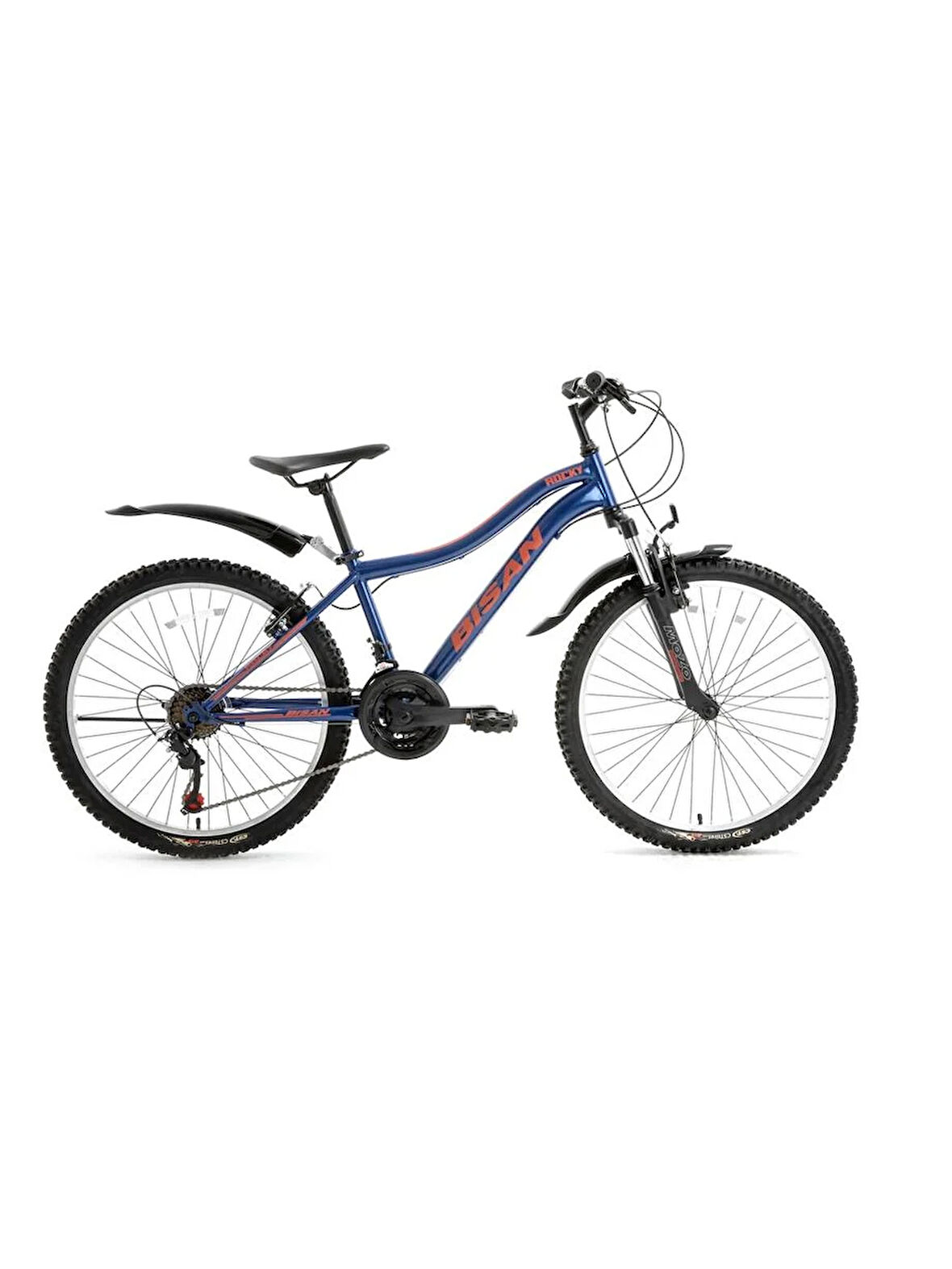 BİSAN ROCKY ERKEK DAĞ BİSİKLETİ 42CM V 26 JANT 21 VİTES LACİVERT KIRMIZI