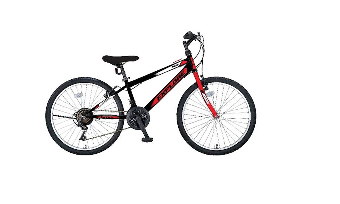 ÜMİT 2433 EXPLORER ERKEK DAĞ BİSİKLETİ V 24 JANT 21 VİTES SİYAH KIRMIZI