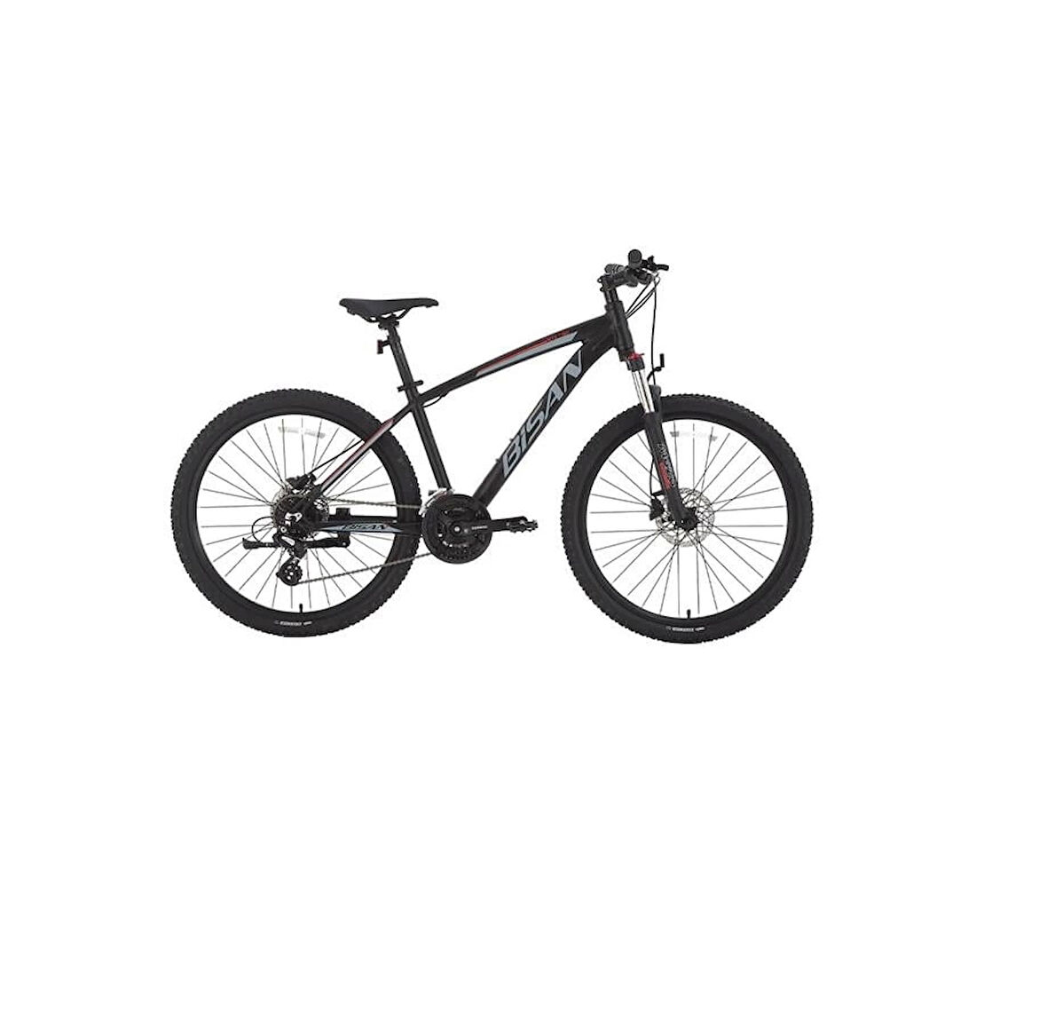 BİSAN MTX 7300 ERKEK DAĞ BİSİKLETİ 43 CM HD 29 JANT 24 VİTES MAT SİYAH GRİ