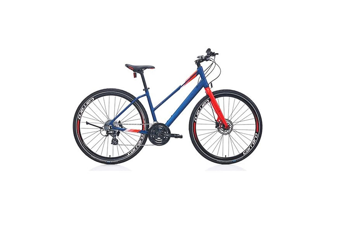 CARRARO SPORTIVE 325 KADIN ŞEHİR BİSİKLETİ 400H HD 28 JANT 24 VİTES MAT LACİVERT NAR ÇİÇEĞİ