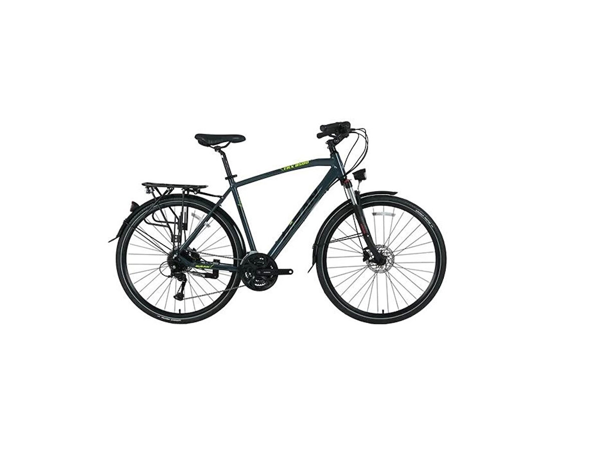 BİSAN TRX 8500 CITY ERKEK ŞEHİR TUR BİSİKLETİ 52CM HD 28 JANT 27 VİTES PARLAK GRİ SARI