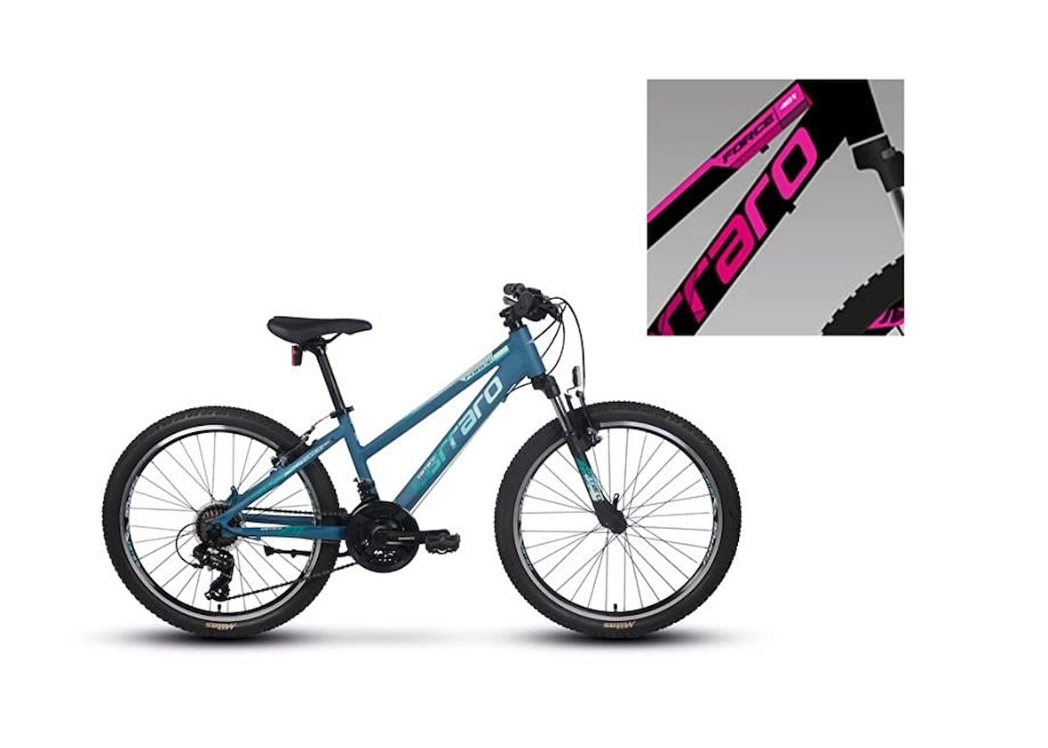 CARRARO FORCE 401 KADIN DAĞ BİSİKLETİ 325H V 24 JANT 21 VİTES MAT SİYAH FUŞYA BEYAZ