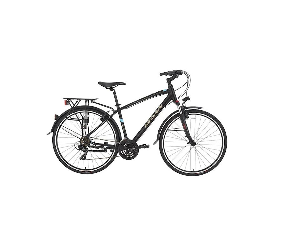BİSAN TRX 8100 CITY ERKEK ŞEHİR BİSİKLETİ 460CM V 28 JANT 21 VİTES MAT SİYAH MAVİ