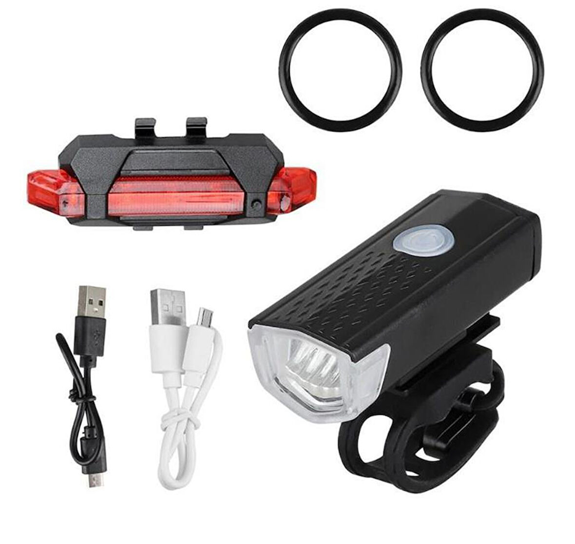 XBYC 6116 BİSİKLET FAR-STOP SET SİYAH