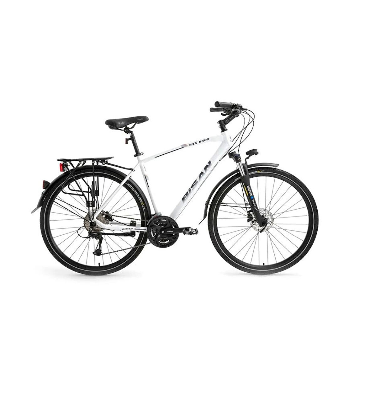 BİSAN TRX 8500 CITY ERKEK ŞEHİR TUR BİSİKLETİ 46CM HD 28 JANT 27 VİTES MAT BEYAZ LACİVERT
