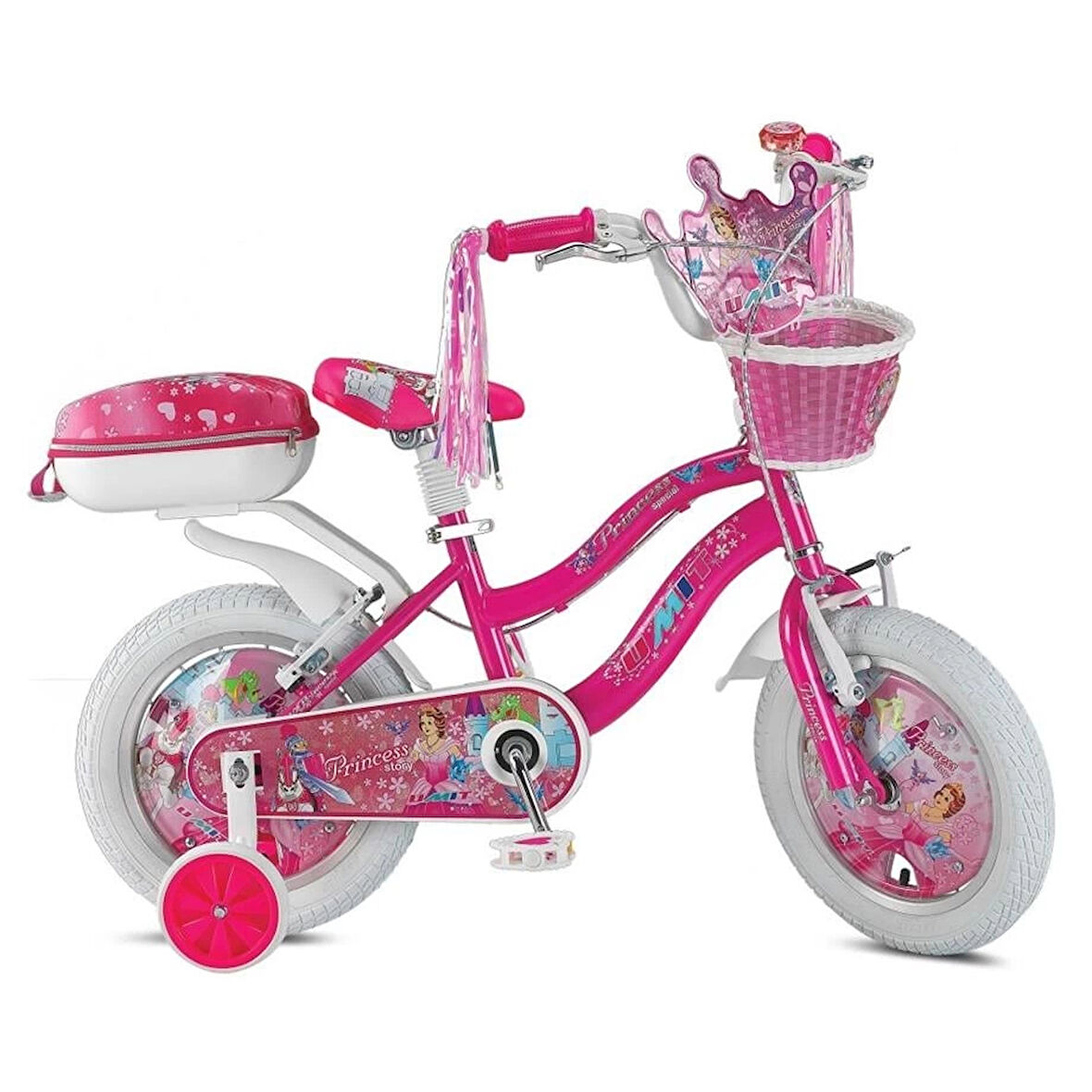 ÜMİT 1408 PRINCESS-SEPET-V-KIZ ÇOCUK BİSİKLETİ 14 JANT PEMBE