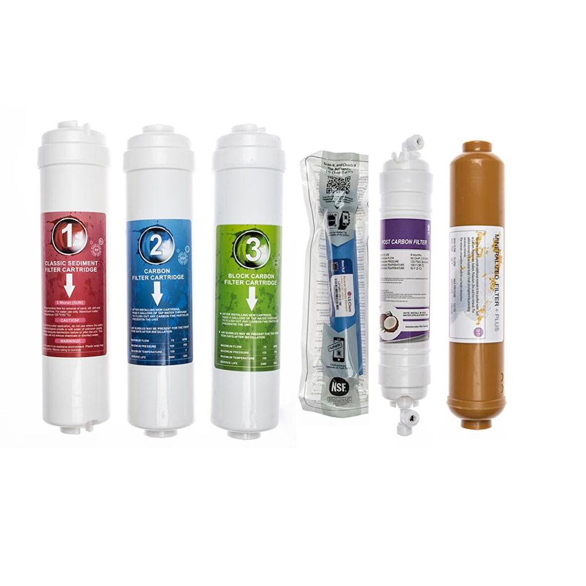 Sulook Kapalı Kasa Su Arıtma Cihazlarına Uyumlu 6'lı Filtre Seti Lg Membranlı