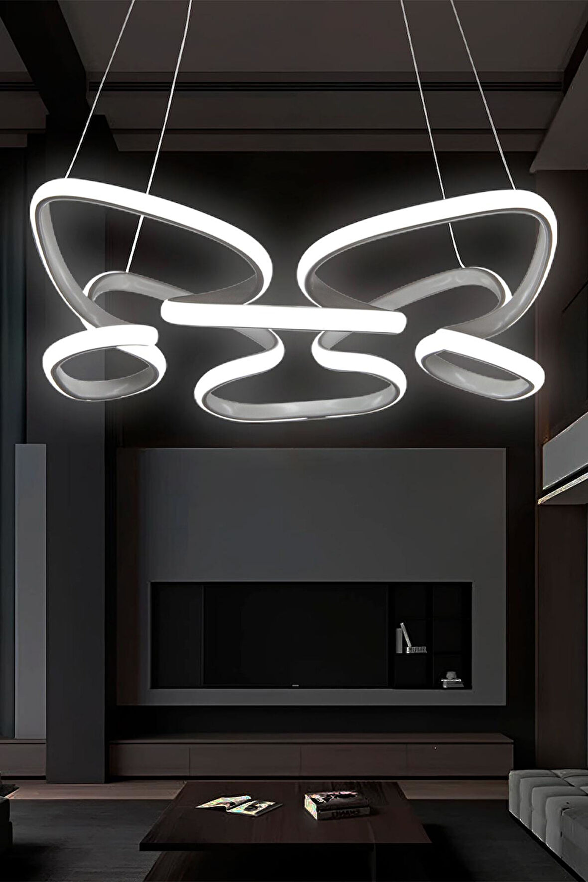 Güney Ledli Avize Beyaz