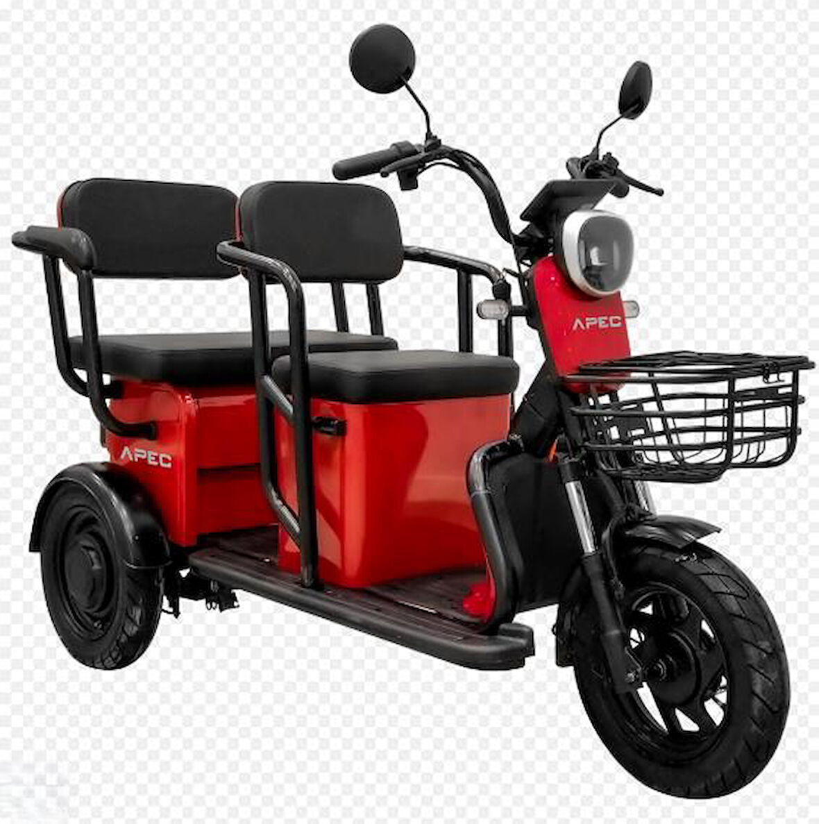 4M408 9900A 04  M.APM5: ELEKTRİKLİ ÜÇ TEKERLEKLİ MOPED (KIRMIZI)