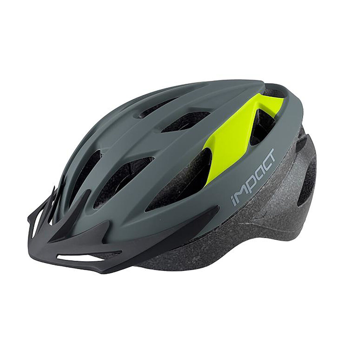 Kask - IMPACT VERNION, Işıklı, Füme-Lime, M