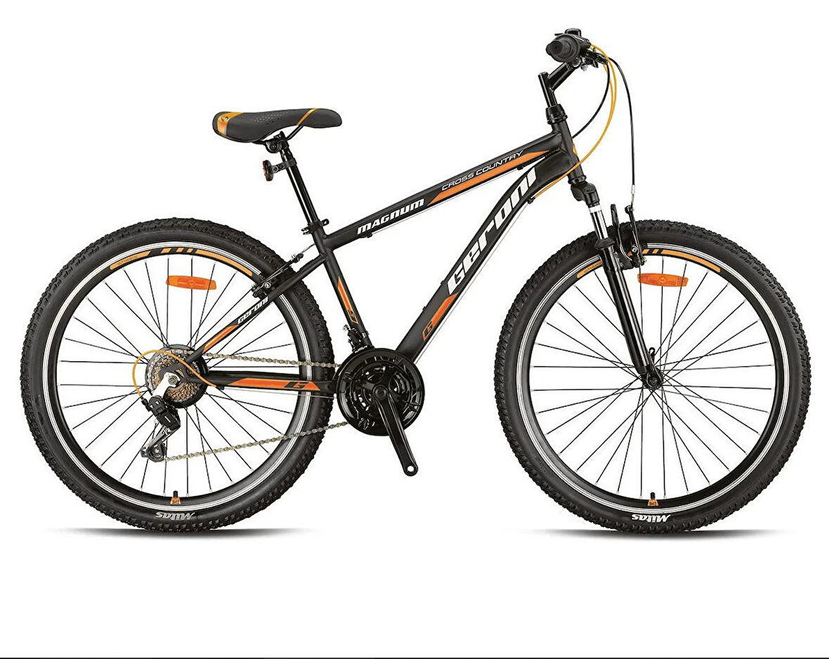 MAGNUM - 26" - MTB - 15' - 21 Vites - V.B - Mat Siyah-Neon Turuncu/Gri