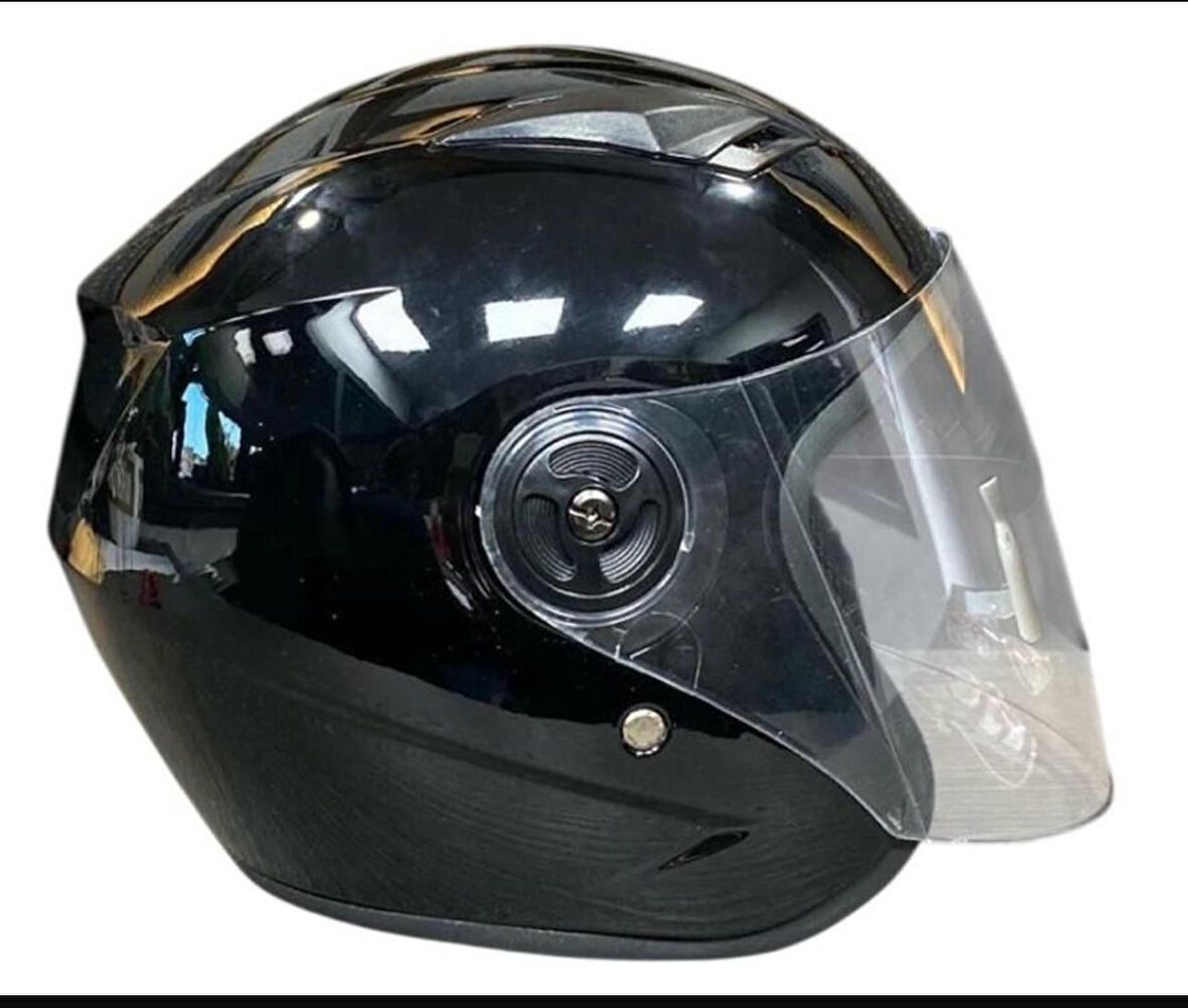 YARIM KASK PARLAK SİYAH