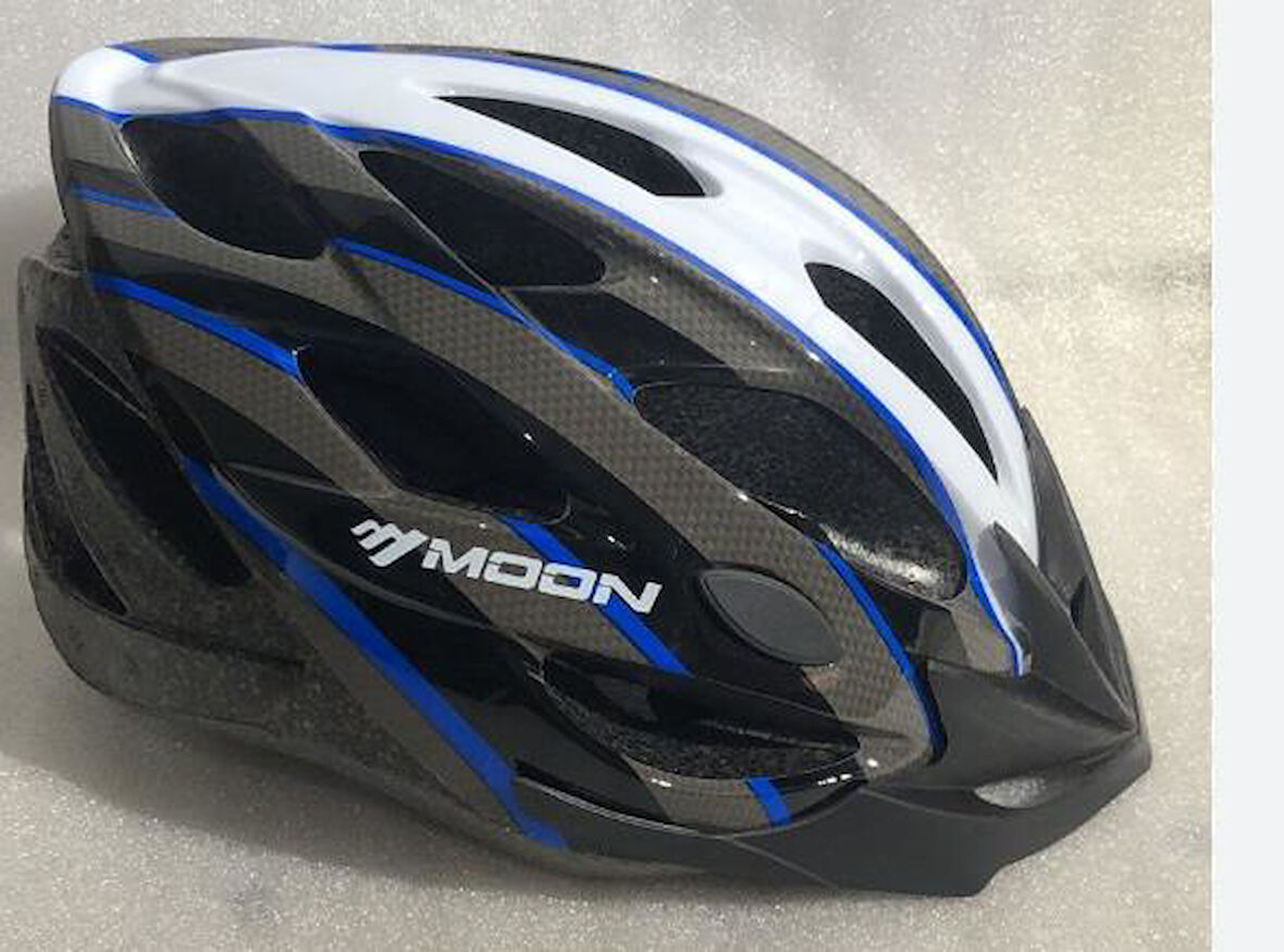 MOON ARKA IŞIKLI AYARLI BİSİKLET KASKI MV23 SİYAH KIRMIZI - SİYAH MAVİ / M- L - MAVİ SİYAH - LARGE