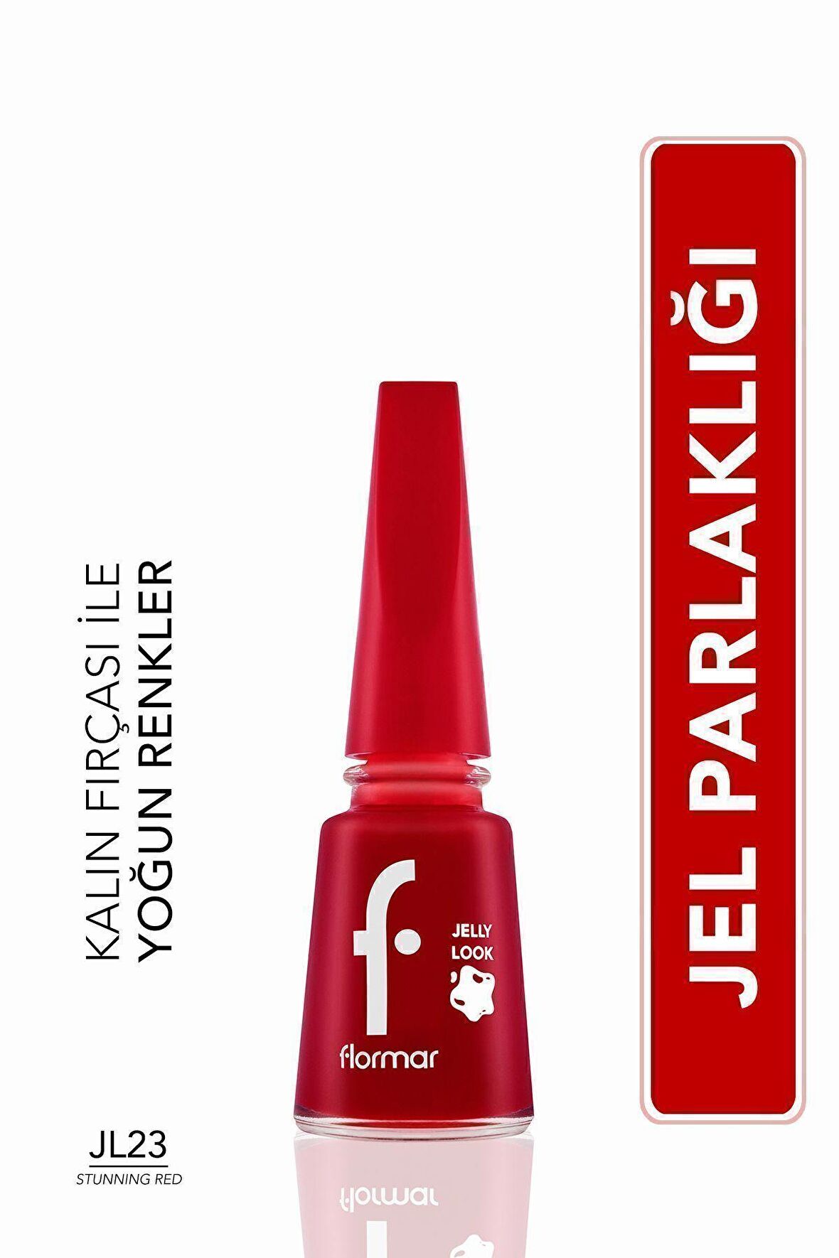Flormar Oje - Jelly Look Nail Enamel Jl23 Stunning Red 8690604282173