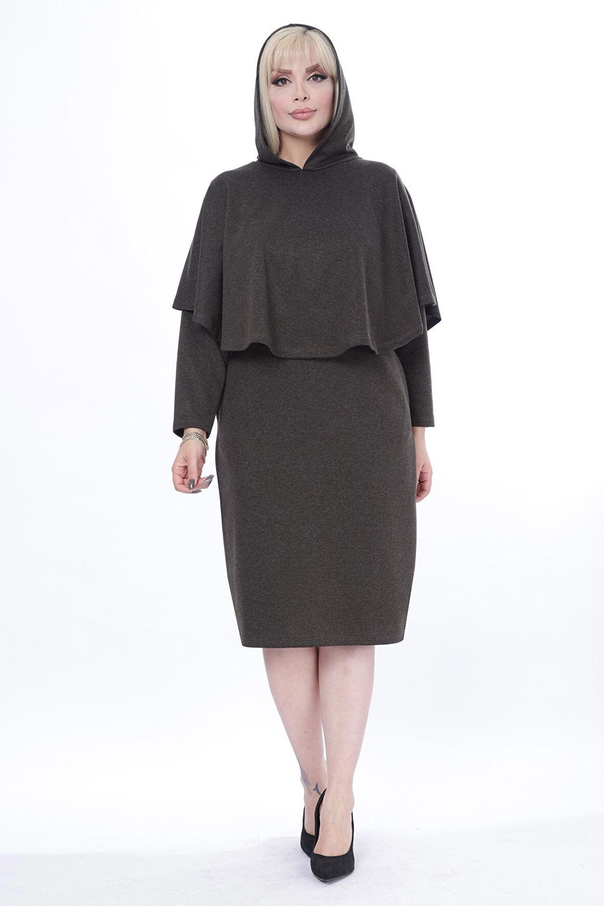 Pançolu Cepli İki Parça Kışlık  Elbise 24D-2445