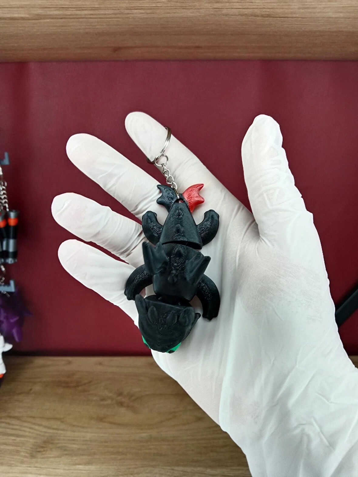 3D Üretim Dişsiz Ejderha Anahtarlık – Çoklu Model Seçeneği ile Hediyelik Ürün