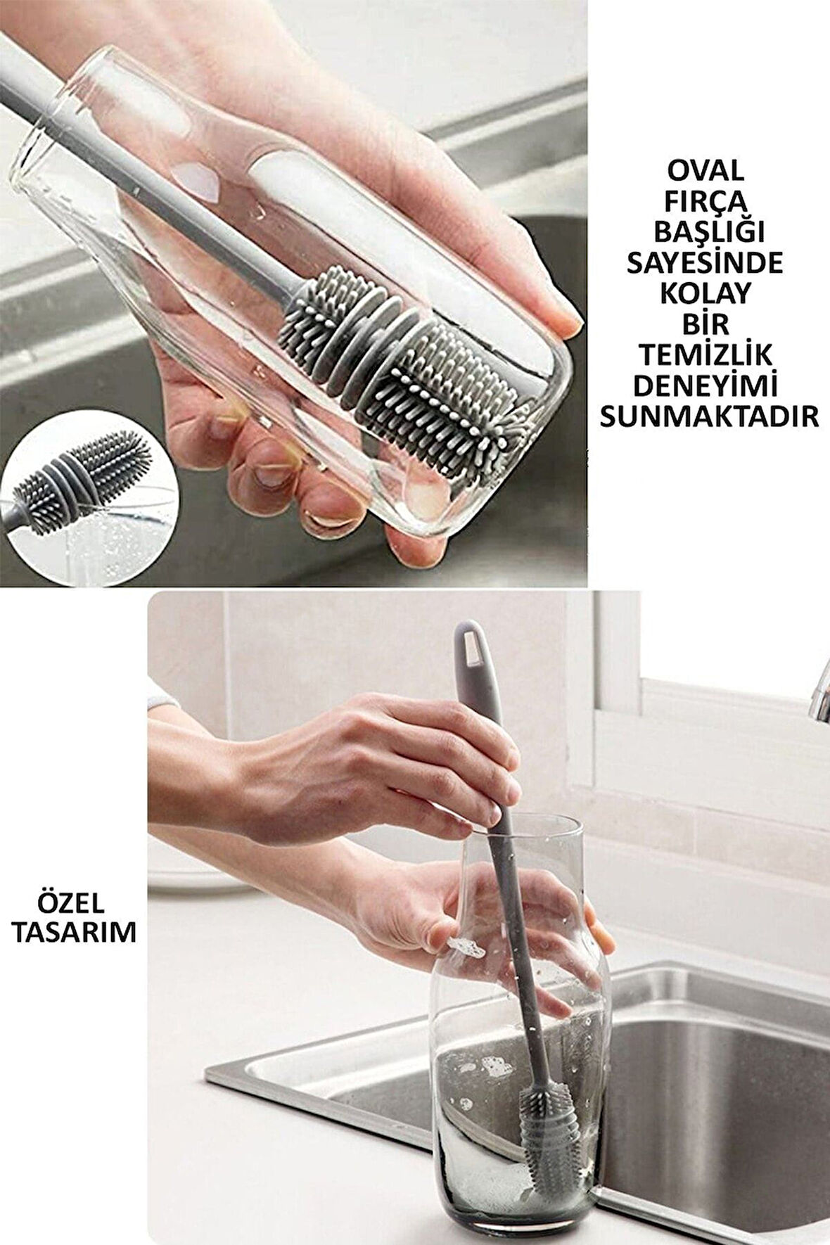 Tois Baby 360 Derece Döner Fonksiyonlu Uzun Saplı Biberon Temizleme Fırçası