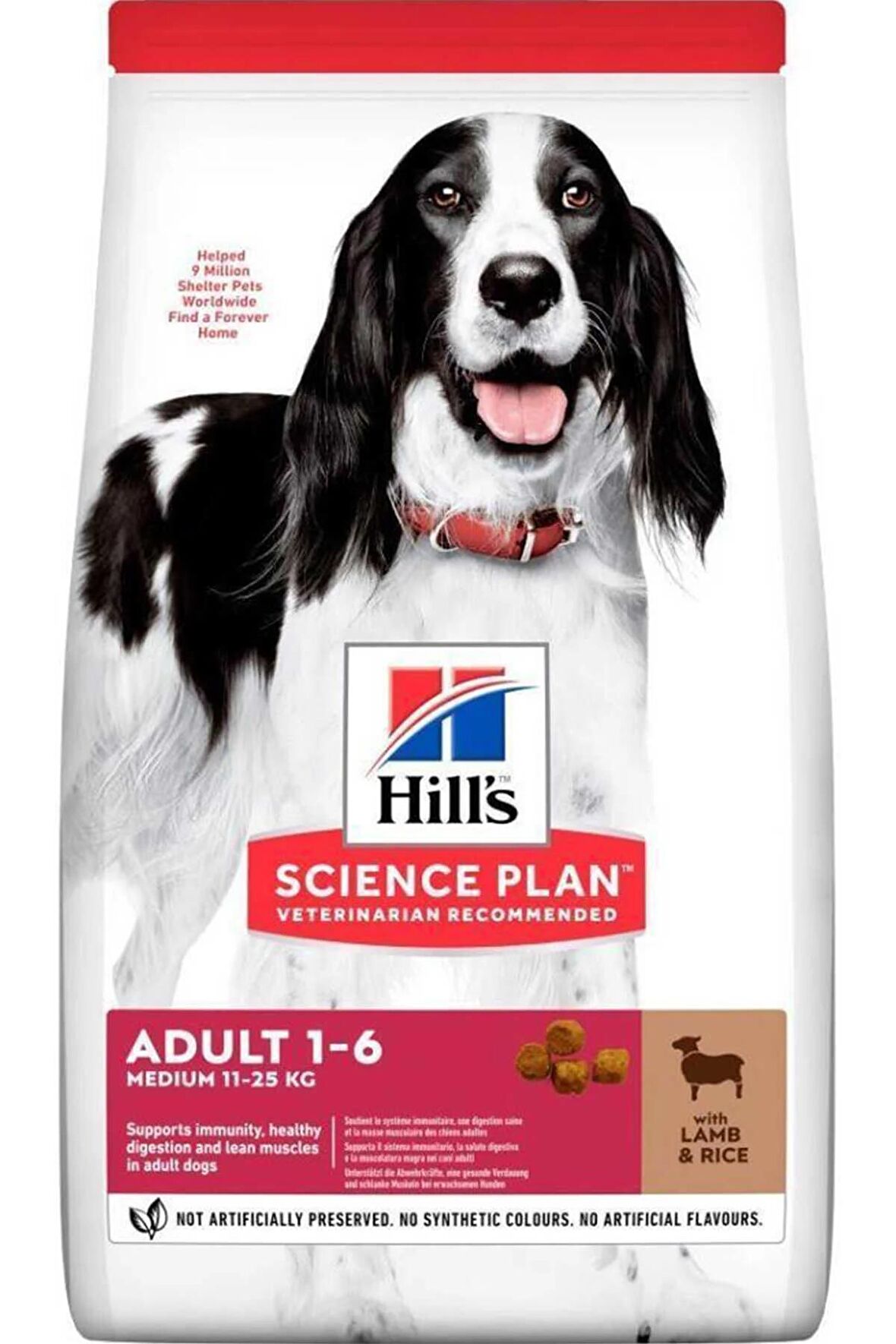 Hills medium adult 14kg köpek orta ırk kuzu pirinç yetişkin köpek maması lamb rice