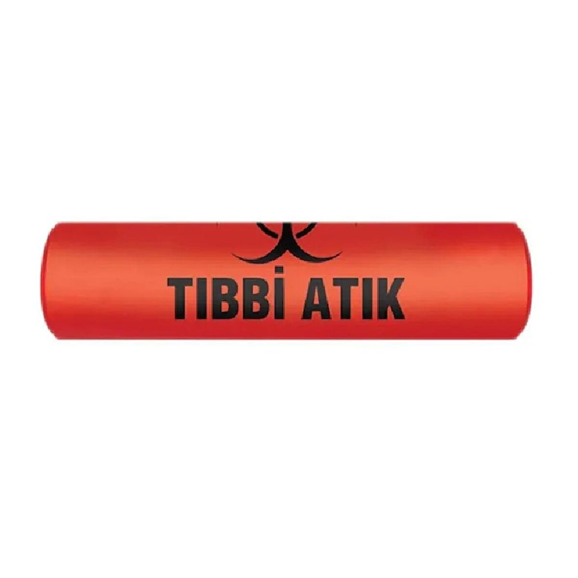 Almina Tıbbi Atık Torbası Jumbo Boy 80x110 Cm 700 gr 10 lu Rulo 1 Paket (Kırmızı-Siyah Baskılı)