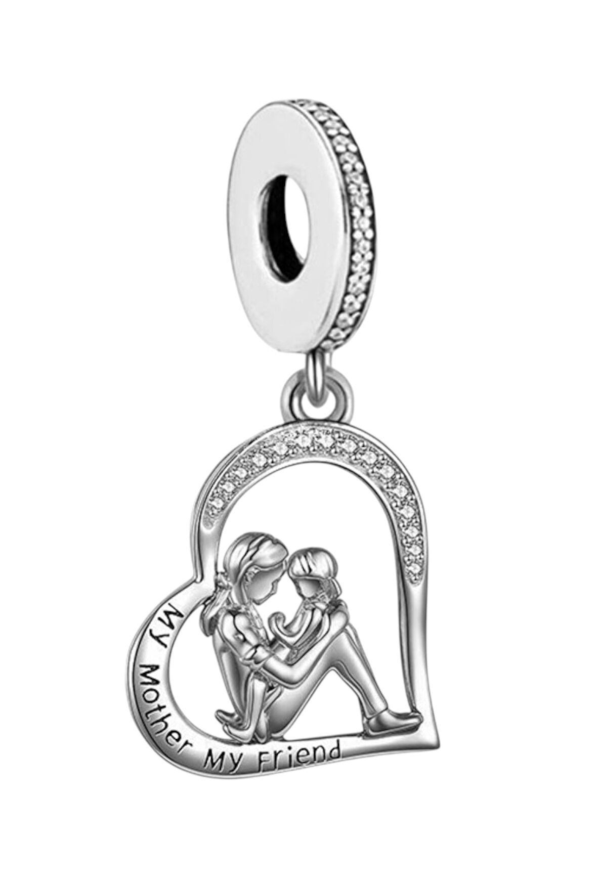 Anne ve Kız En Yakın Arkadaşlar Charm | 925 Ayar Gümüş