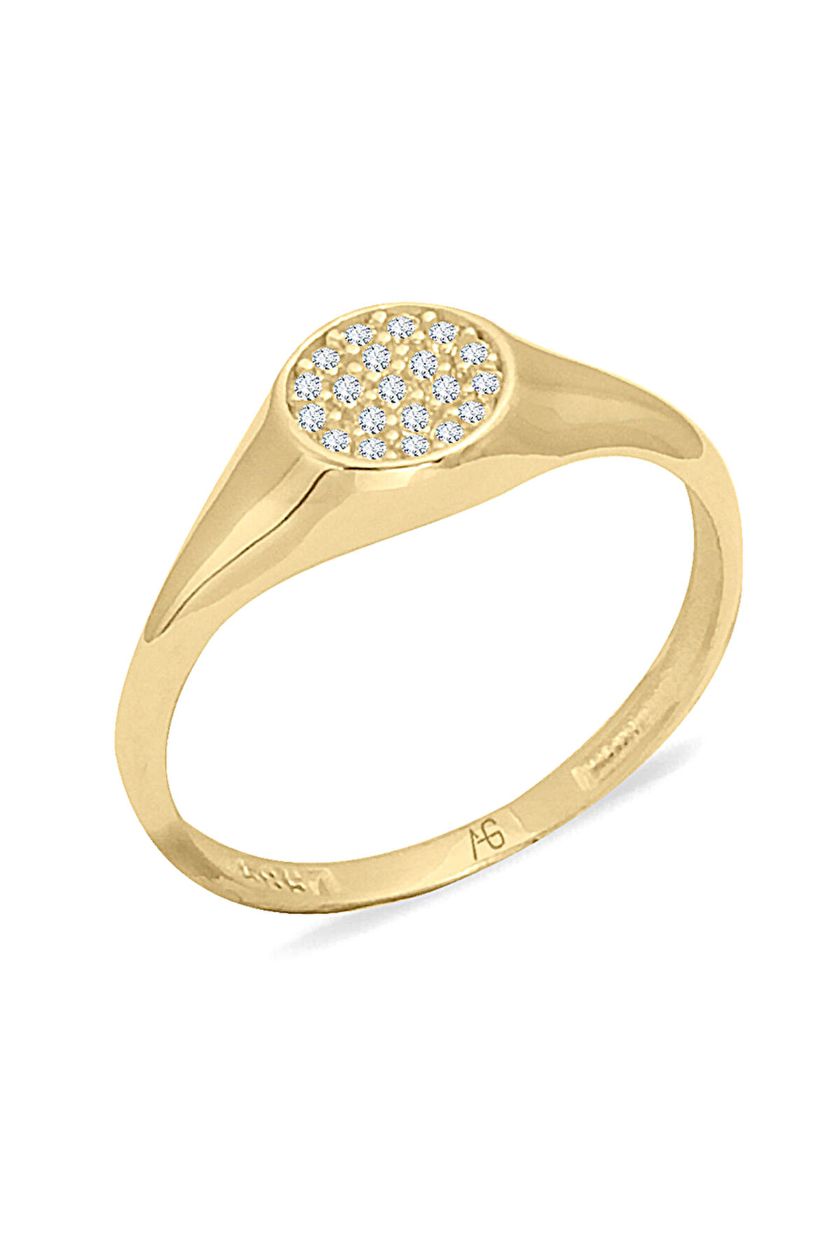 Taşlı Tasarım Altın Minimal Yüzük