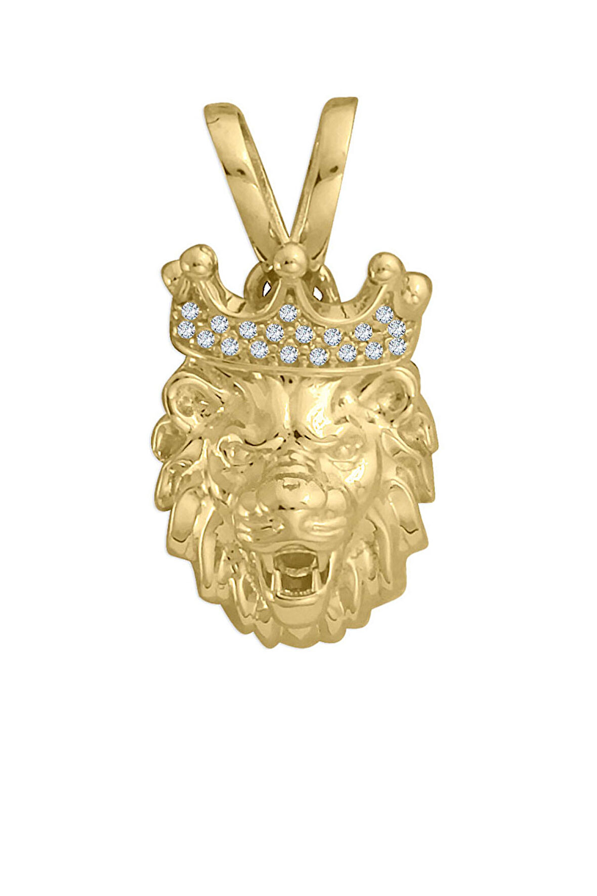Altın 3.5 Cm Büyük Boy Aslan Kolye Ucu