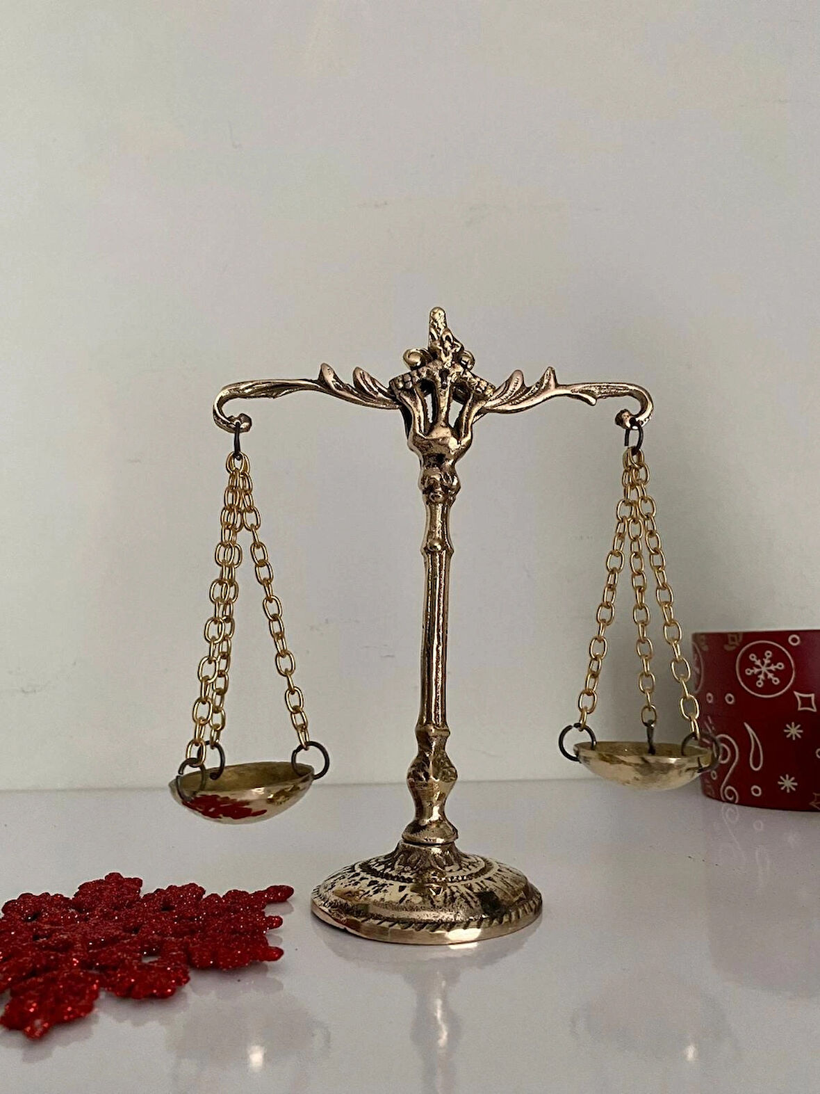 hediye Pirinç Adalet Terazisi Ofis Dekoru Avukat Hakim