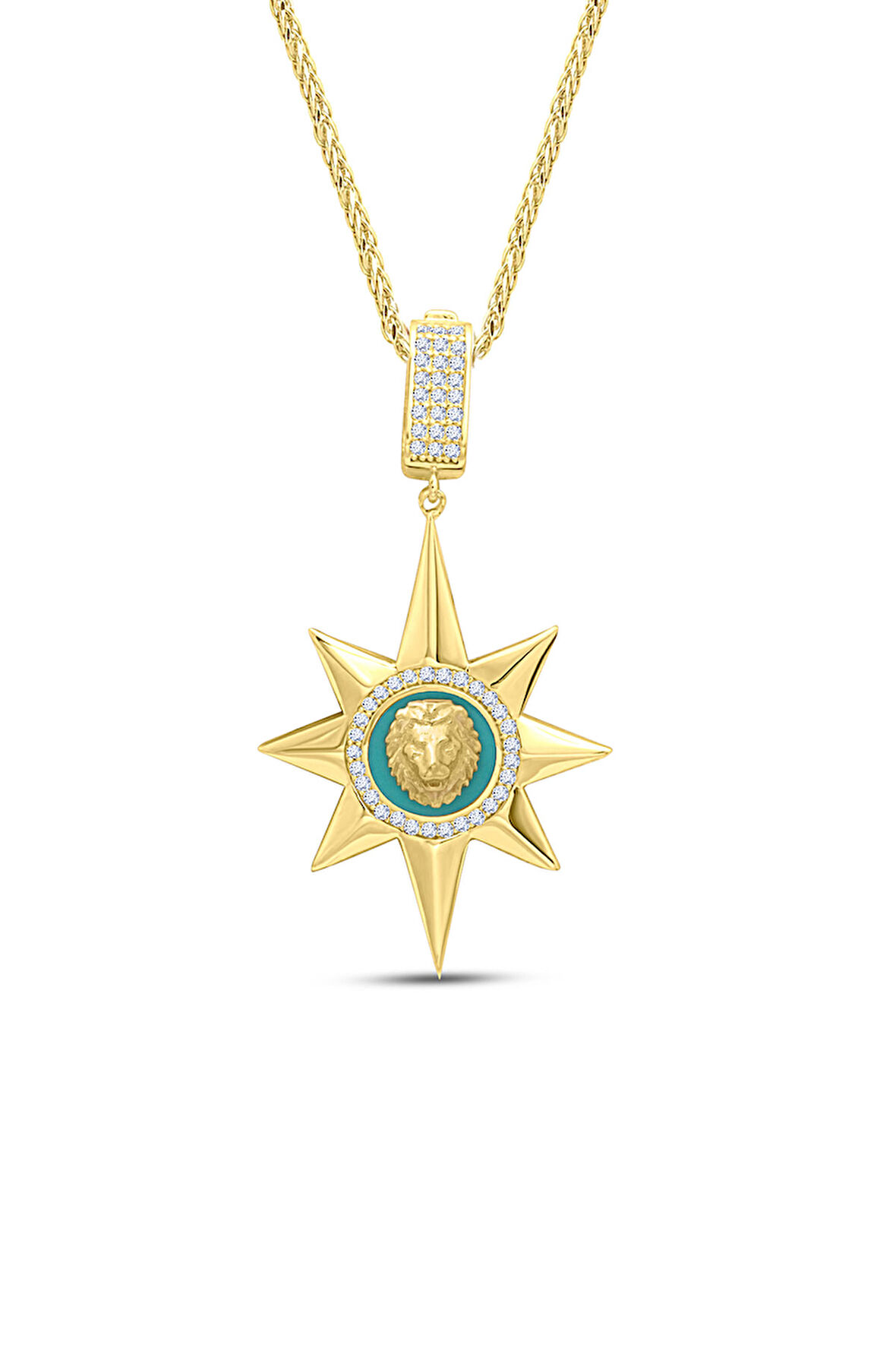 Kuzey Yıldızı Altın Aslan Kolye
