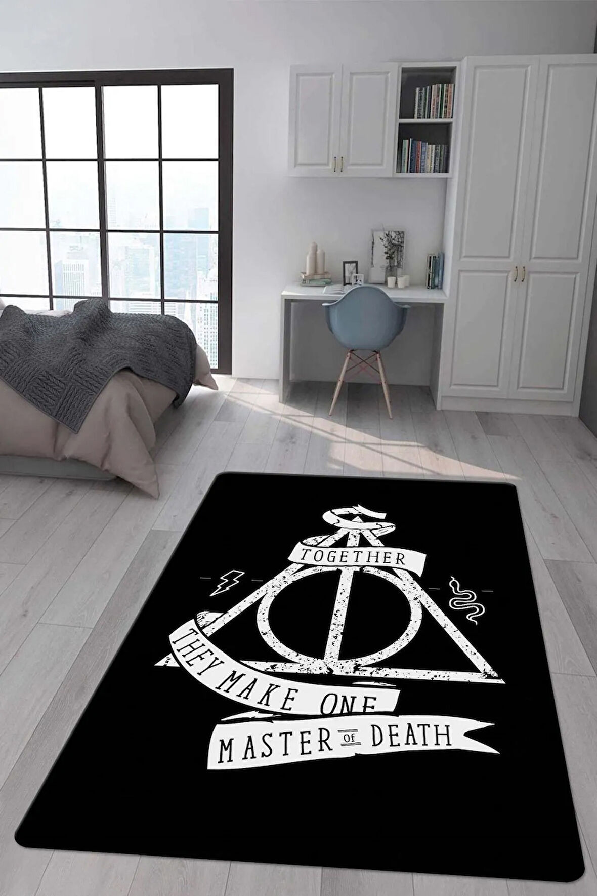 Kaymaz Taban Makinede Yıkanabilir Harry Potter Desenli Çocuk Halısı