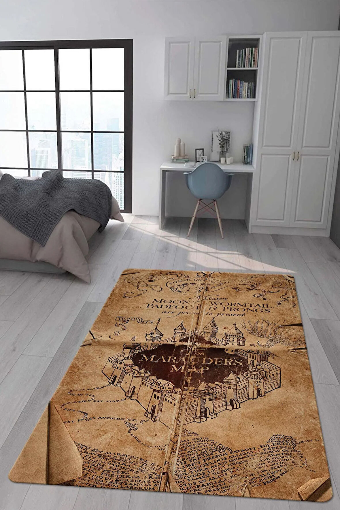 Kaymaz Taban Makinada Yıkanabilir Harry Potter Desenli Çocuk Halısı