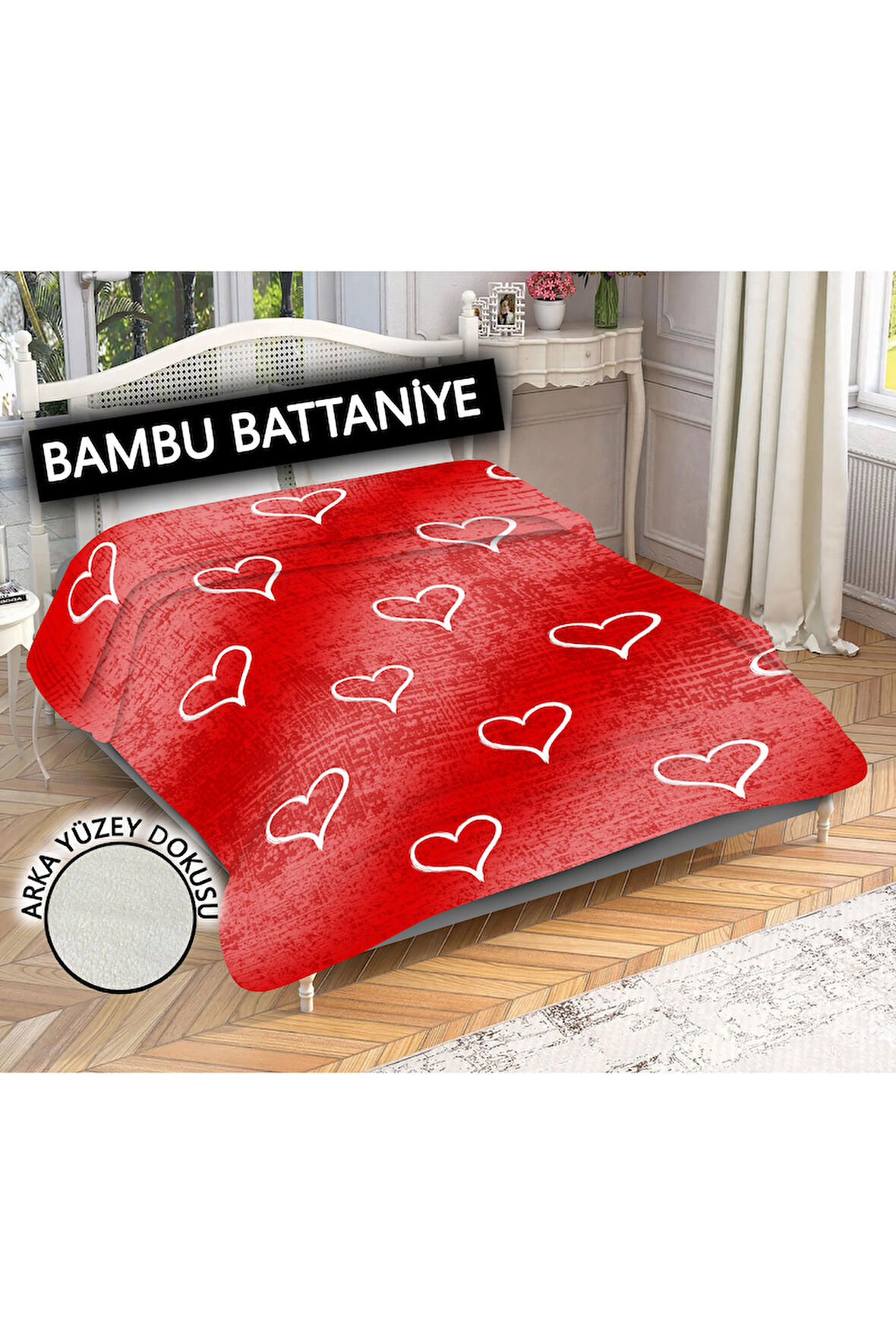 Dekoratif Modern Desenli %100 Bambu Kumaşlı Battaniye