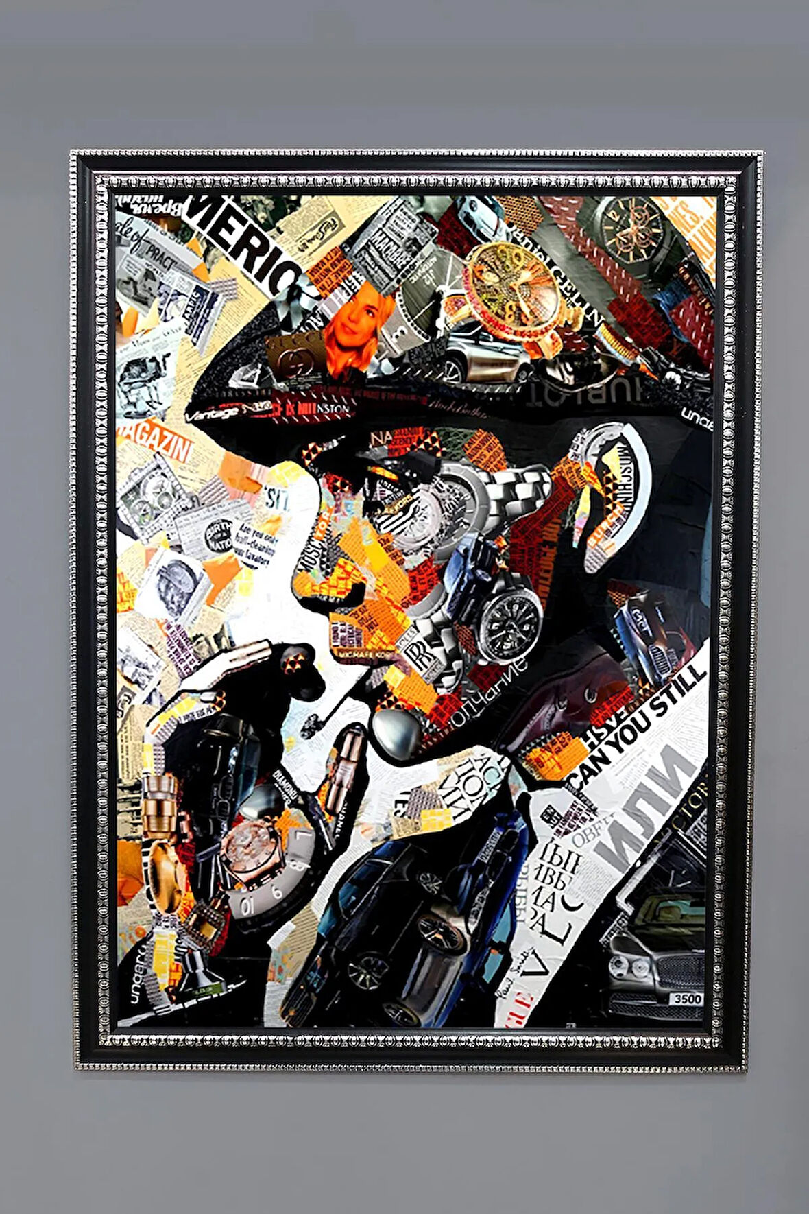 Dekoratif Modern Çerçeveli Thomas Shelby Desenli Duvar Tablosu 50x70 CM