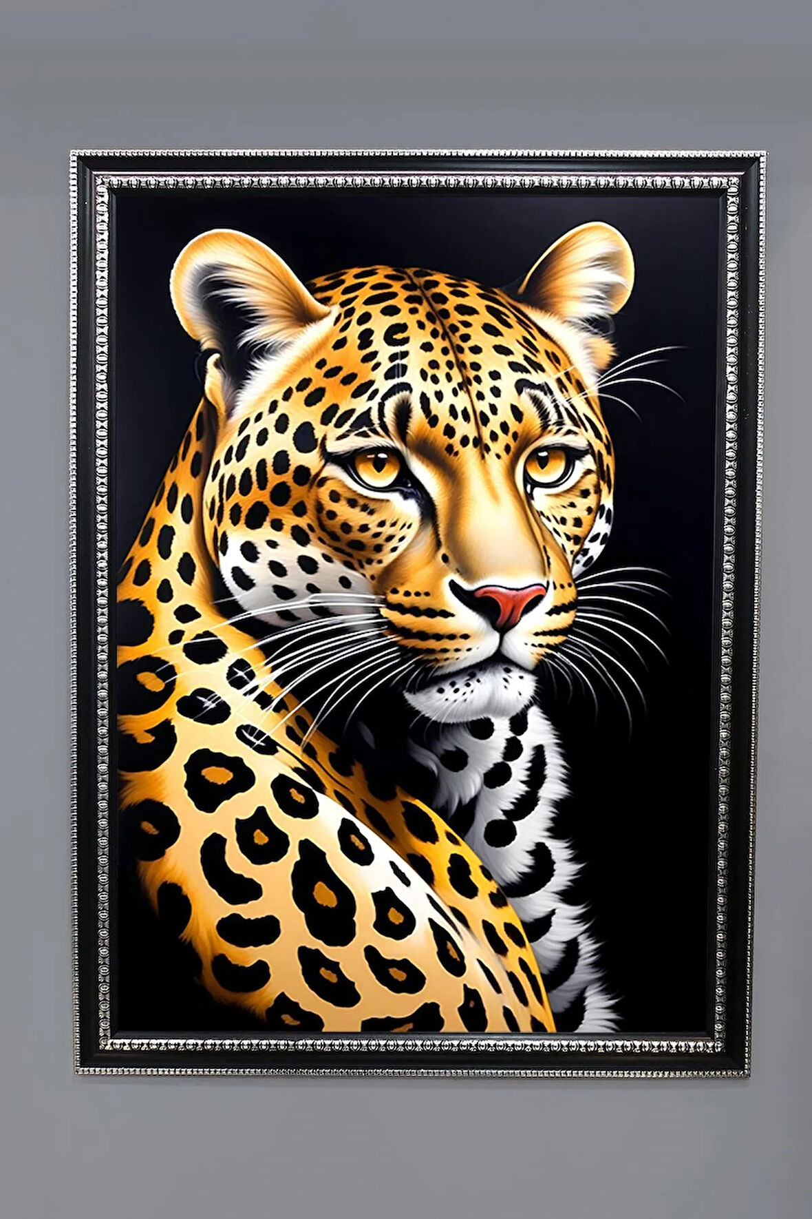 Dekoratif Modern Desenli Çerçeveli Tablo Duvar Tablosu 50x70cm
