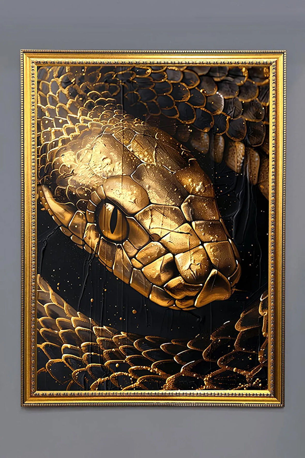 Dekoratif Modern Desenli Çerçeveli Tablo Duvar Tablosu 50x70cm