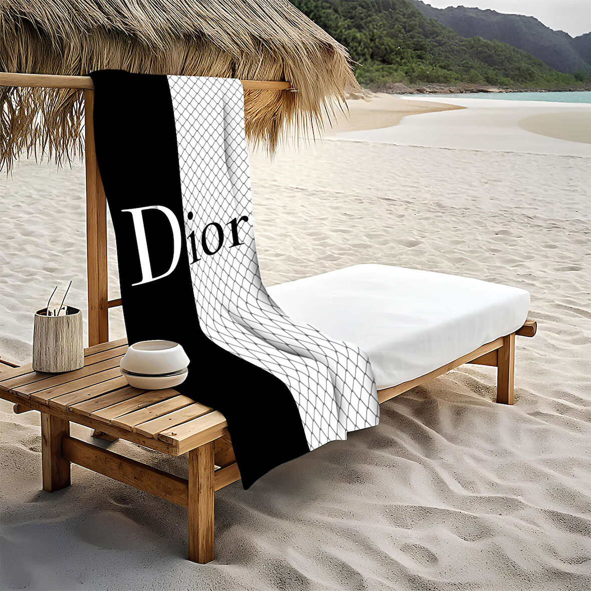 Dekoratif Modern Desenli Plaj Deniz Havlusu Peştamal 80x160 CM LUX15