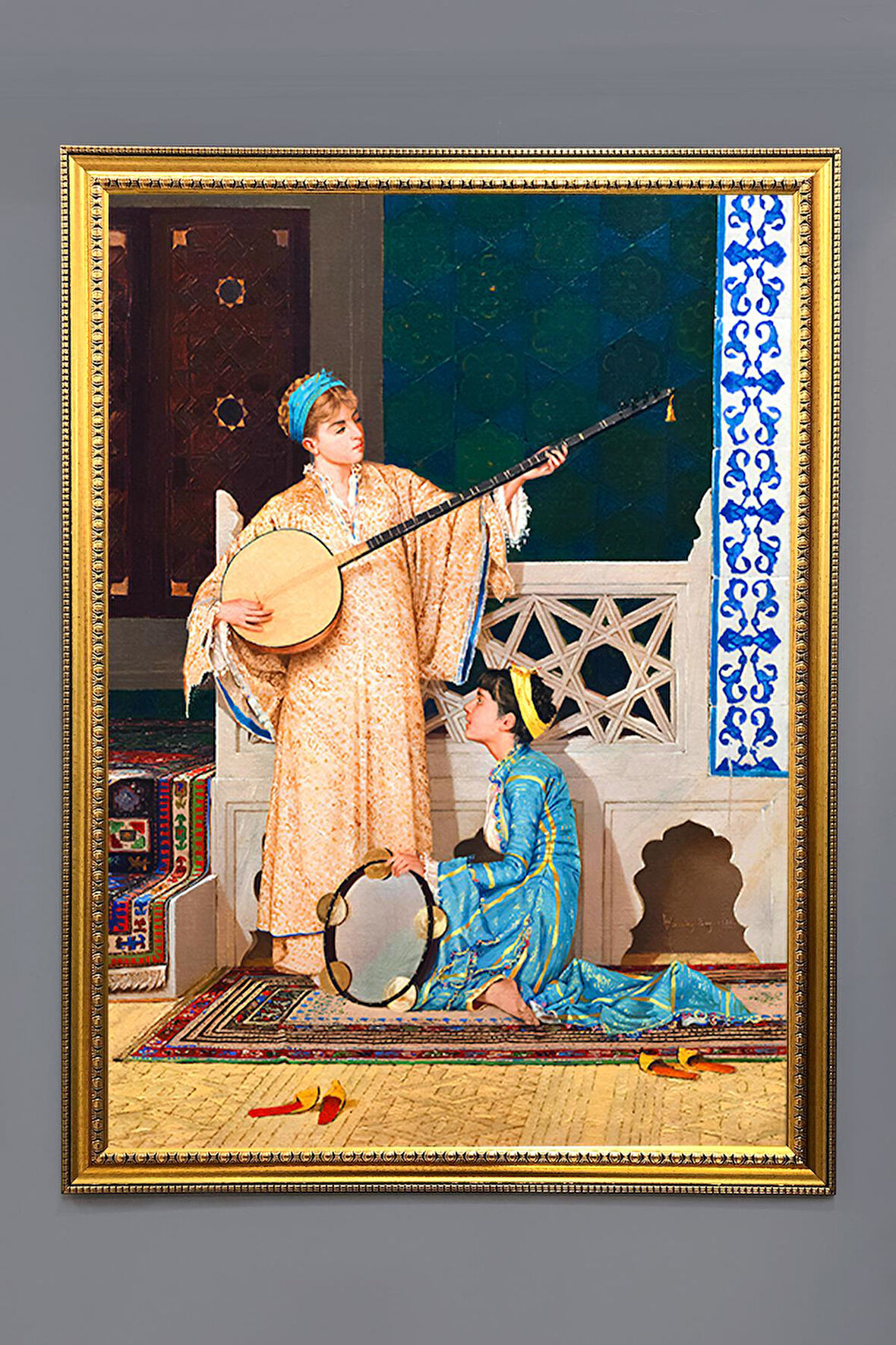 Oryantalist Desenli Çerçeveli Tablo Duvar Tablosu 50x70cm ORYNTL14