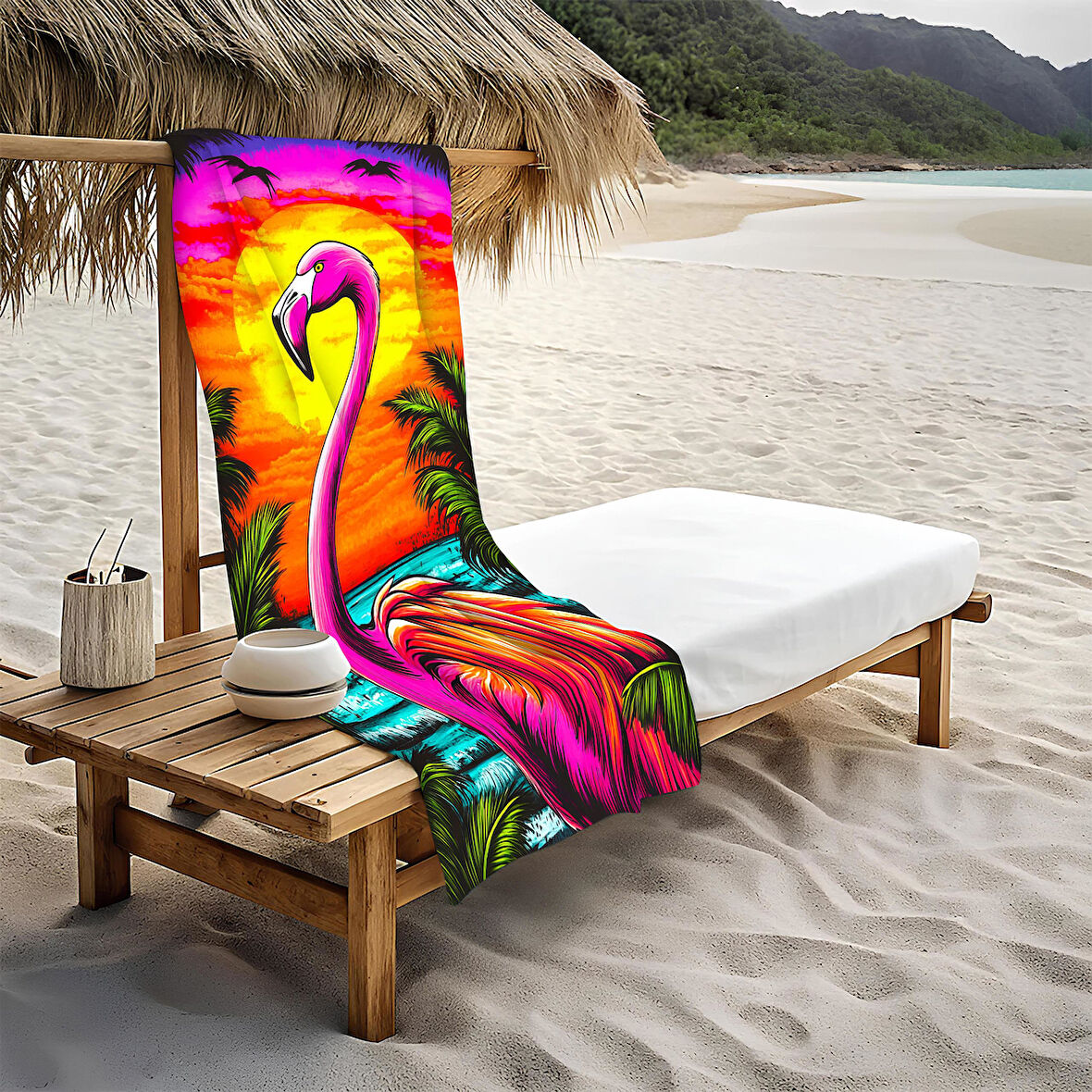Modern Desenli Plaj Deniz Havlusu Peştemal 80x160 CM OPT18