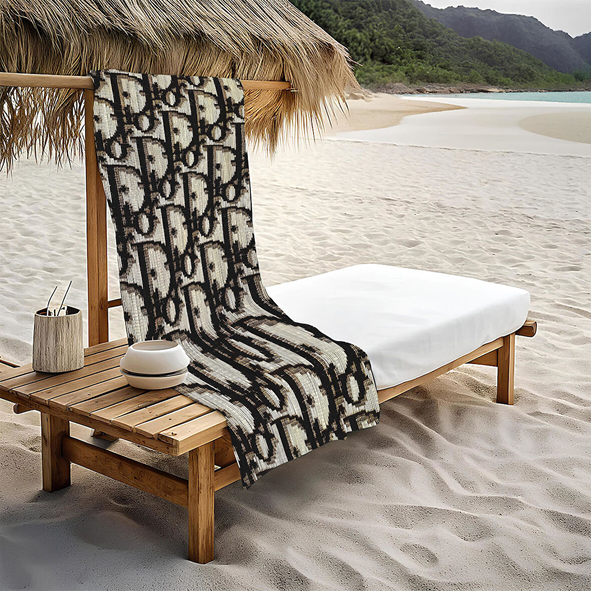 Dekoratif Modern Desenli Plaj Deniz Havlusu Peştamal 80x160 CM LUX63