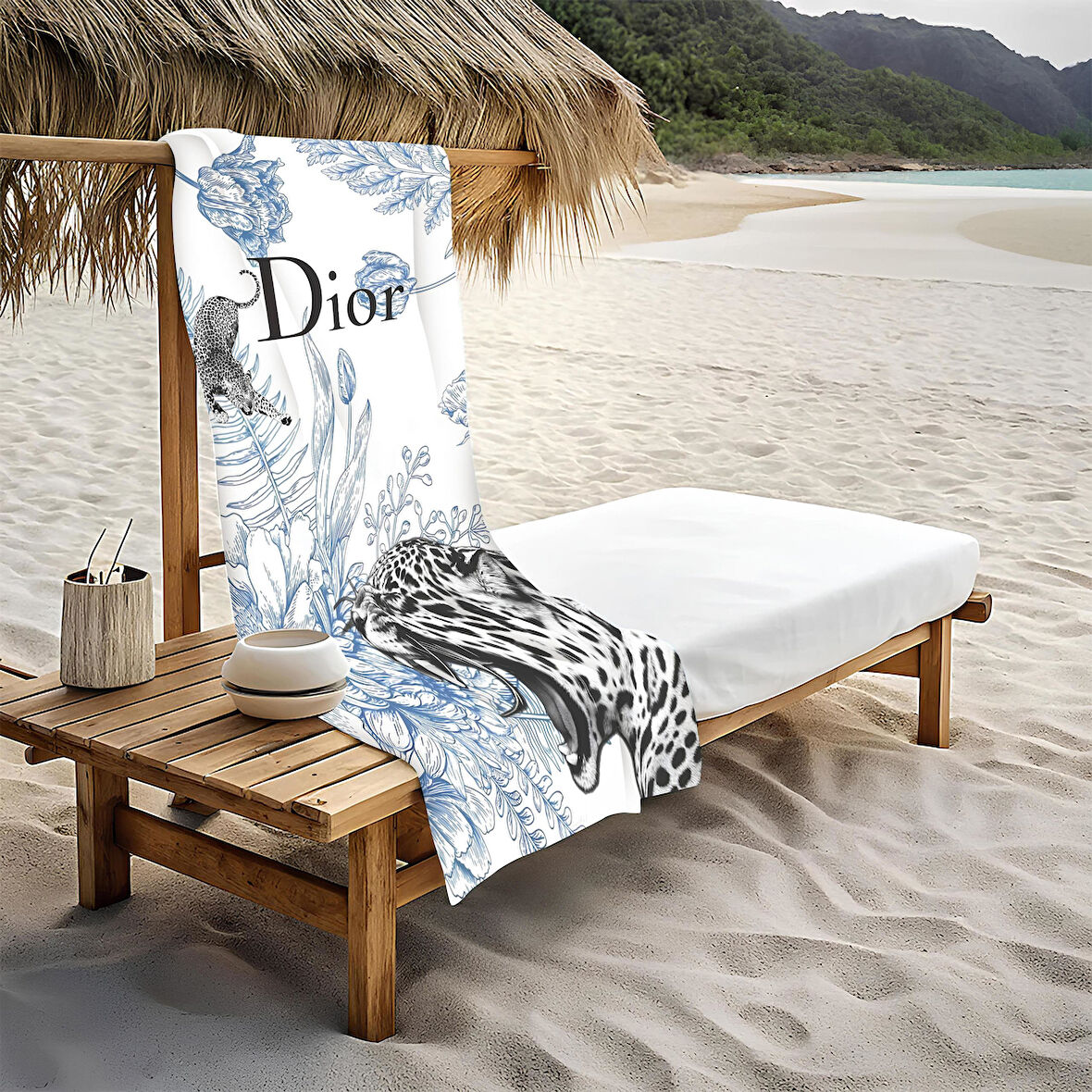 Dekoratif Modern Desenli Plaj Deniz Havlusu Peştamal 80x160 CM LUX66
