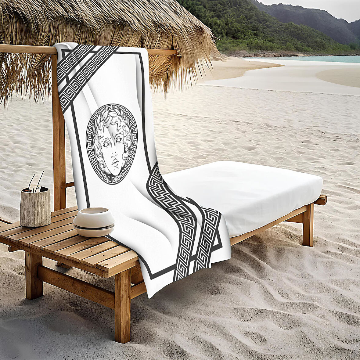 Dekoratif Modern Desenli Plaj Deniz Havlusu Peştamal 80x160 CM LUX72