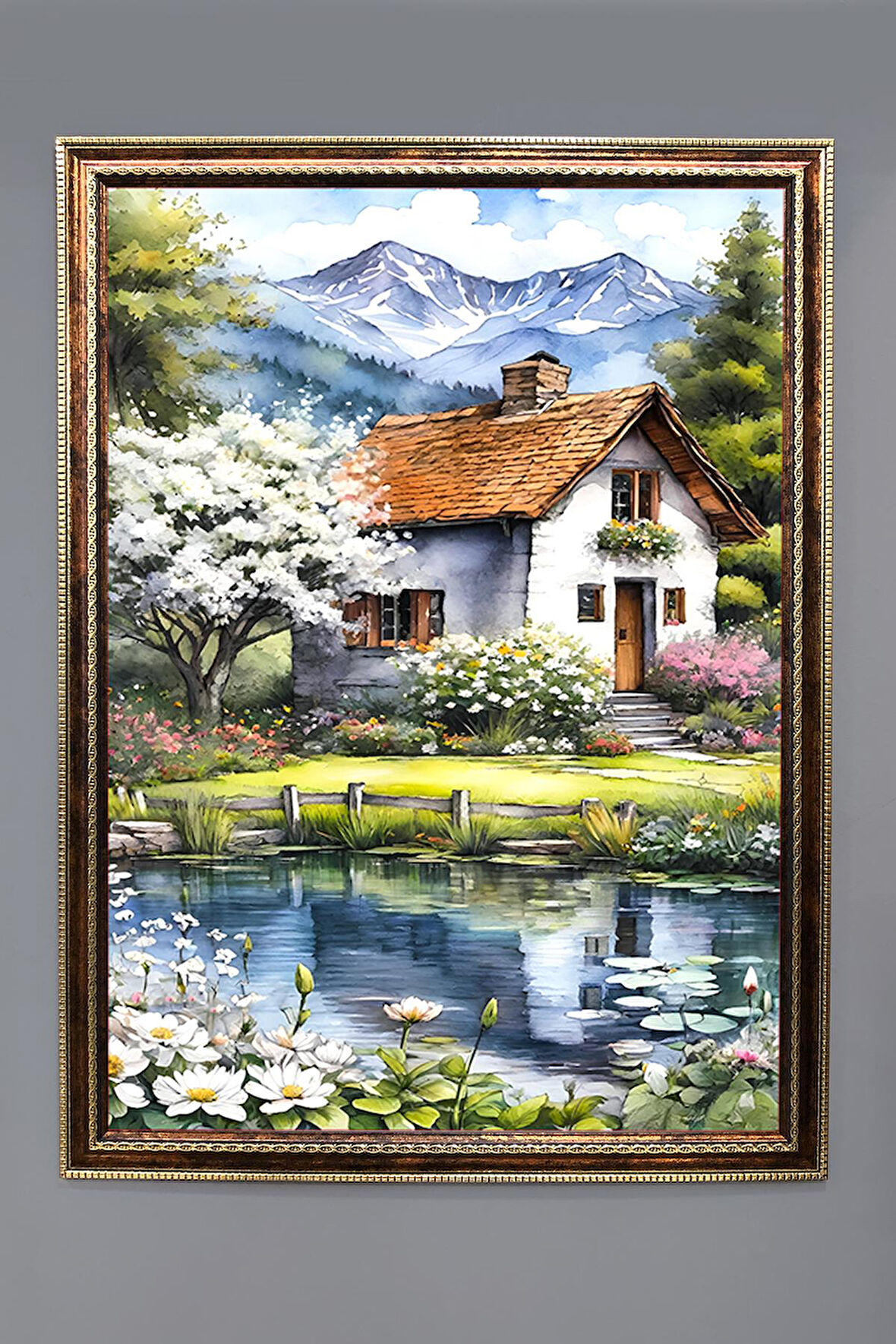 Doğa ve Manzara Desenli Çerçeveli Duvar Tablosu 50x70cm SERENE11